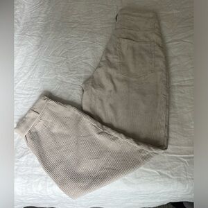 Beige Corduroy Pants - Size 4